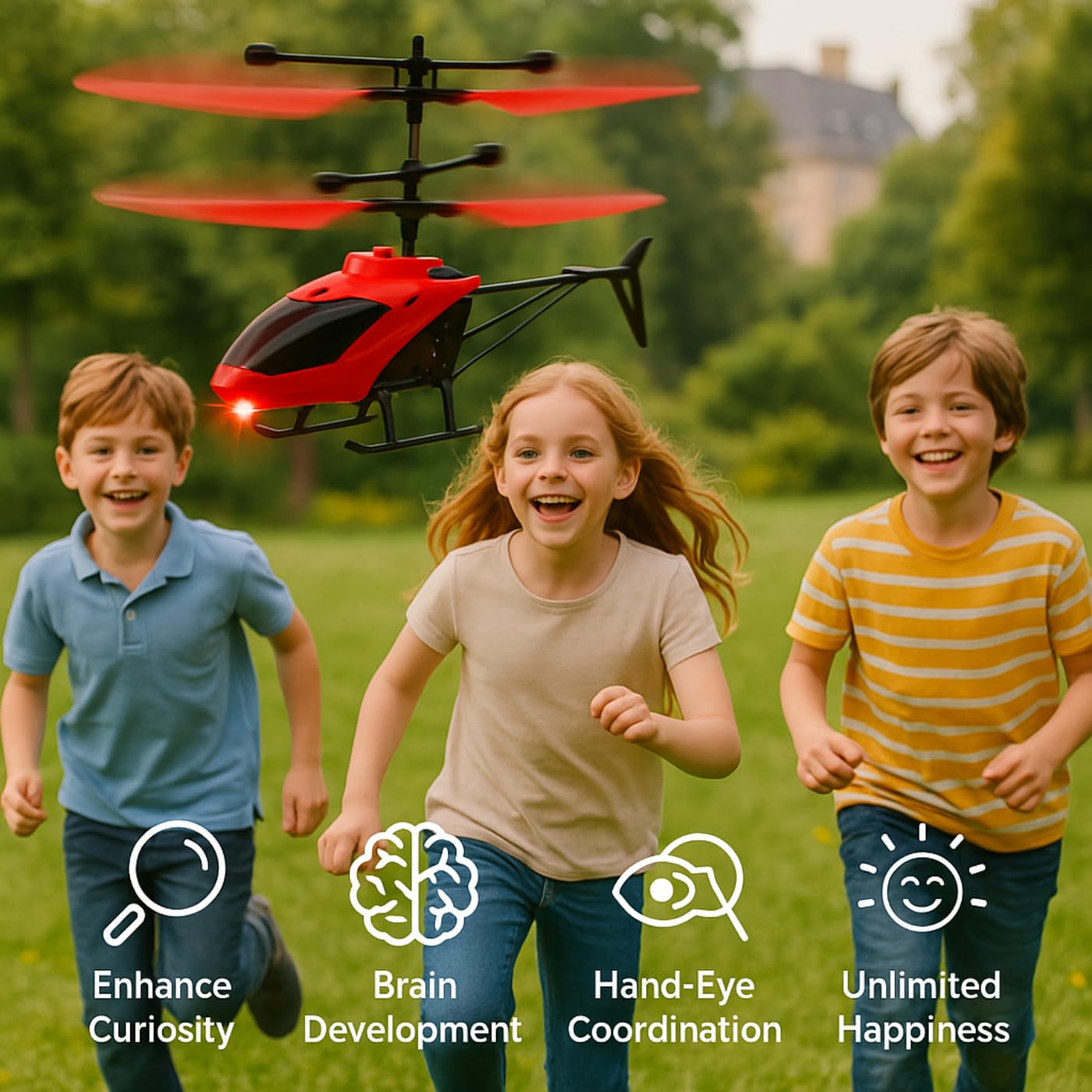 Remote Control Plastic Helicopter Toy for Kids | Gravity Sensor Battery Chargable Toy Helicopter | USB Charging Infrared Induction Flight I Pack of 1