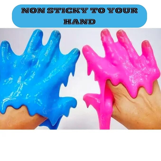 Crystal Clay Set Soft Jelly Toys for Kids , Ultra Light Modeling Magic Foam Slime Kit with Glitter (Pack of 4)