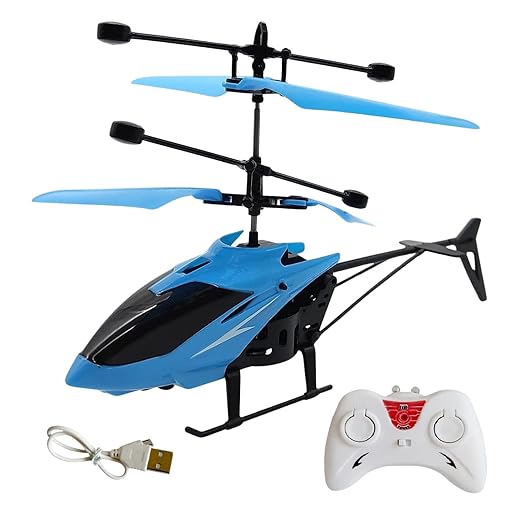 Remote Control Plastic Helicopter Toy for Kids | Gravity Sensor Battery Chargable Toy Helicopter | USB Charging Infrared Induction Flight I Pack of 1