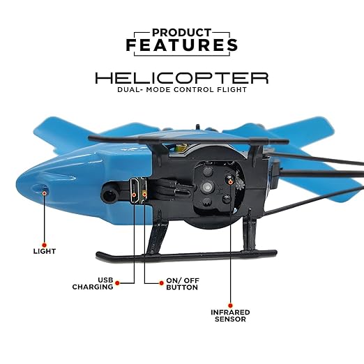 Remote Control Plastic Helicopter Toy for Kids | Gravity Sensor Battery Chargable Toy Helicopter | USB Charging Infrared Induction Flight I Pack of 1