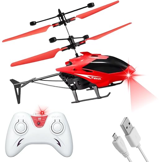 Remote Control Plastic Helicopter Toy for Kids | Gravity Sensor Battery Chargable Toy Helicopter | USB Charging Infrared Induction Flight I Pack of 1